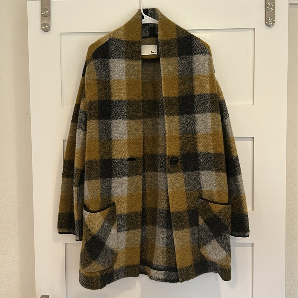 Aritzia Wilfred Free Off Duty plaid Wool Coat
